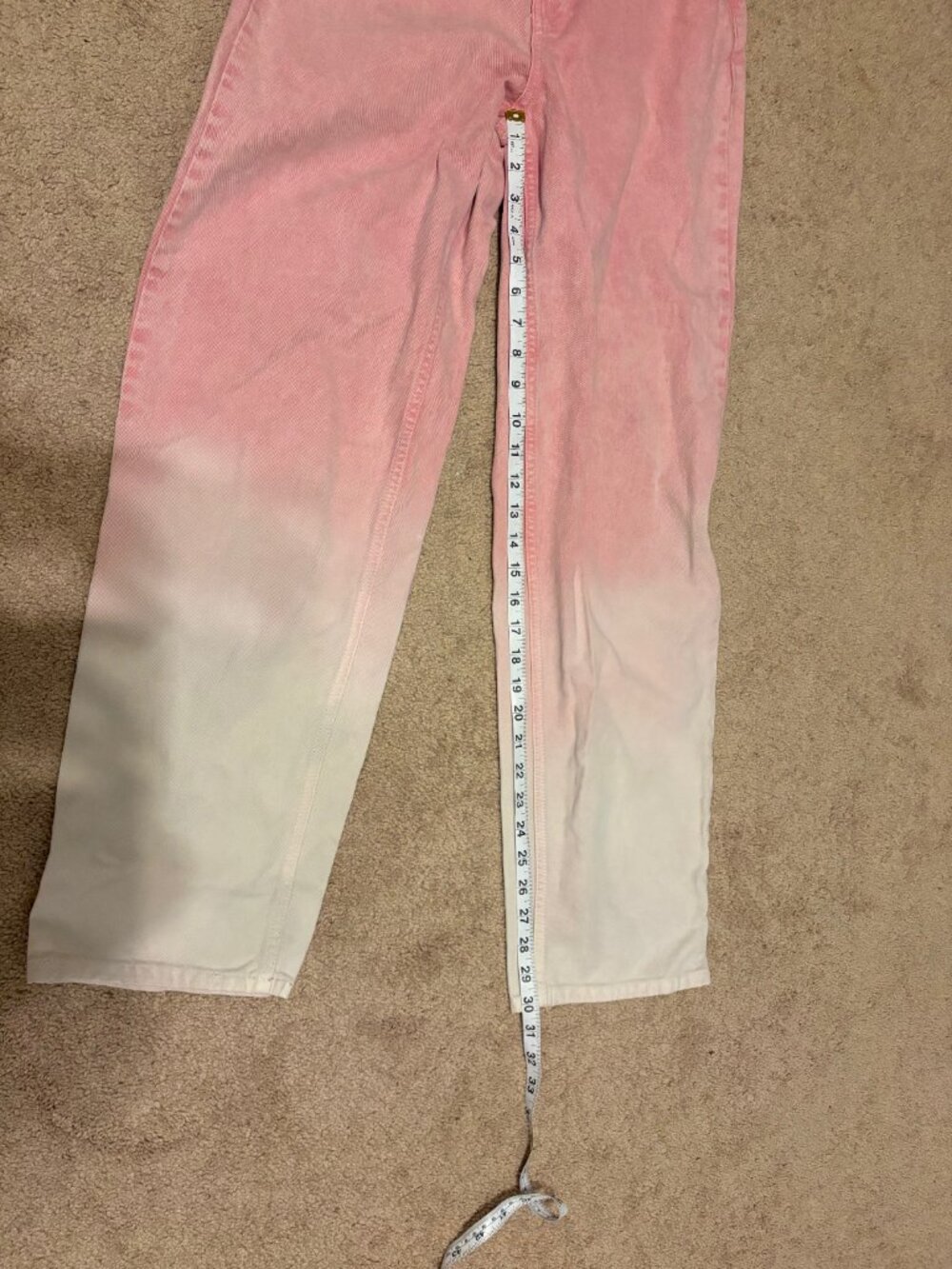 BDG Urban Outfitters High Rise Baggy Pink Ombre Jeans Women's 28 - Picture 3 of 6